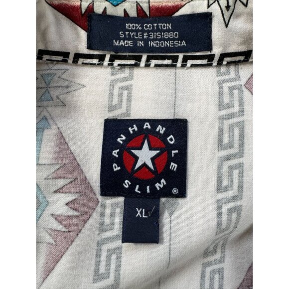 Panhandle Slim Mens Aztec Print Short Sleeve Shirt XL Cotton - Picture 3 of 16